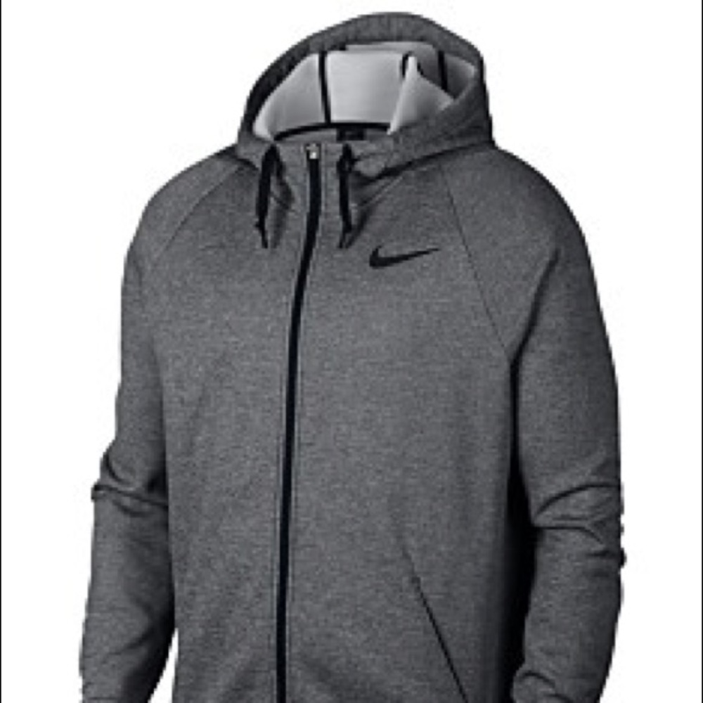 Men’s Nike thermal fit ash grey zip up hoodie
